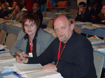 Delegierte Elisabeth Majchrzak und Gerd Bollmann